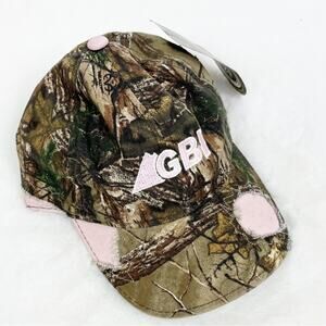 Real Tree BaseBall Cap Womens Girls Camo Pink Camouflage Distressed NWT